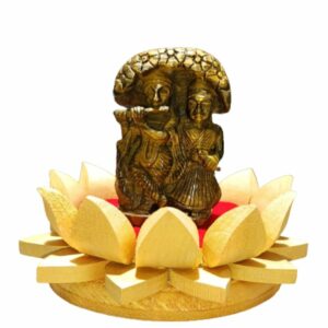 Abhimantrit Shriparni Wooden Lotus Singhaasan (Throne) - Made Of ShriParni Wood (Options are 4, 6, 8 & 10 Inch) - Image 3