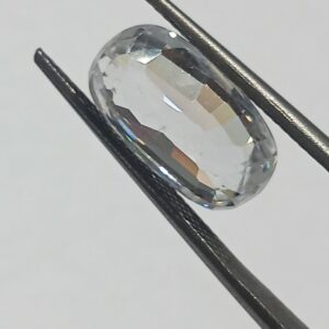 Mantrit (Energized) White Zircon Transparent Stone & Lab Certified 8.57 Carat - Image 2