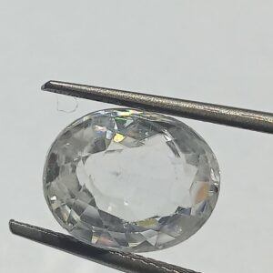 Mantrit (Energized) White Zircon Transparent Stone & Lab Certified 8.32 Carat - Image 2