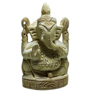Mantrit (Energized) Shriparni Wooden Shriparni Ganesh Ji 3 Inch & 4 Inch - Image 3