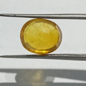 Mantrit (Energized) Yellow Sapphire (Pukhraj) 7.95 Carat Certified - Image 2