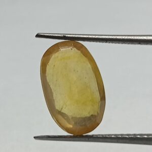 Mantrit (Energized) Yellow Sapphire (Pukhraj) 5.80 Carat Certified - Image 2