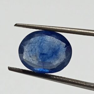 (Energized) Blue Sapphire (Neelam Stone) Lab-Certified 6.34 Carat - Image 2