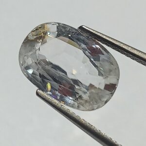 Mantrit (Energized) White Zircon Transparent Stone & Lab Certified 9.74 Carat - Image 3