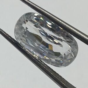 Mantrit (Energized) White Zircon Transparent Stone & Lab Certified 8.57 Carat - Image 1