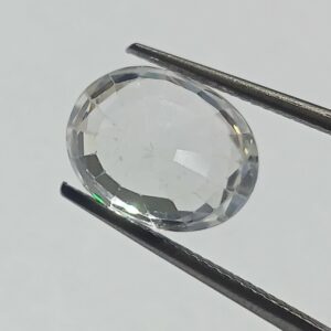 Mantrit (Energized) White Zircon Transparent Stone & Lab Certified 8.32 Carat - Image 3