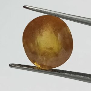 Mantrit (Energized) Yellow Sapphire (Pukhraj) 7.10 Carat Certified - Image 3