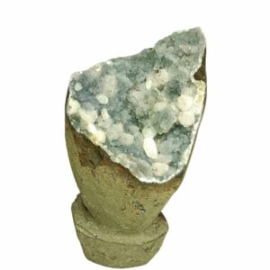 Mantrit (Energized) Natural Black Apophyllite Geode Stand Raw Stone - Image 4