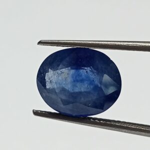 (Energized) Blue Sapphire (Neelam Stone) Lab-Certified 6.34 Carat - Image 1