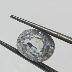Mantrit (Energized) White Zircon Transparent Stone & Lab Certified 6.73 Carat - Image 2