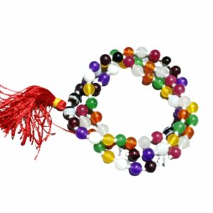 Original Navratna Hakik Mala With Lab Certified - Image 4