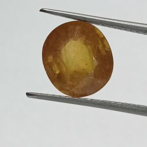 Mantrit (Energized) Yellow Sapphire (Pukhraj) 7.10 Carat Certified - Image 2