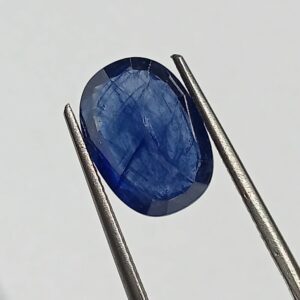 (Energized) Blue Sapphire (Neelam Stone) Lab-Certified 6.53 Carat - Image 2