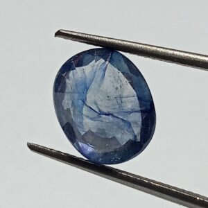 (Energized) Blue Sapphire (Neelam Stone) Lab-Certified 5.70 Carat - Image 2