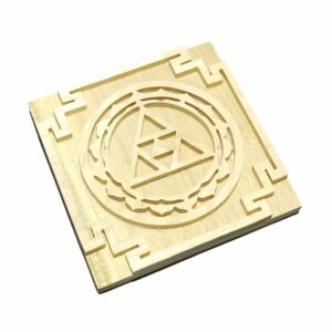 Mantrit (Energized) Original Shriparni Wooden Kanakdhara Yantra Plate - Image 4
