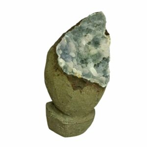 Mantrit (Energized) Natural Black Apophyllite Geode Stand Raw Stone - Image 2