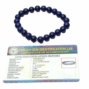 Mantrit (Energized) Lapis lazuli Bracelet With Lab Certified - Image 5