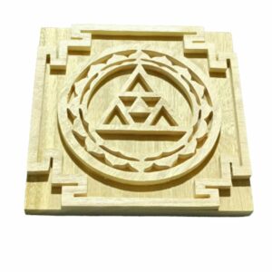 Mantrit (Energized) Original Shriparni Wooden Kanakdhara Yantra Plate - Image 3