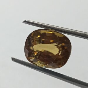 Mantrit (Energized) Yellow Zircon Transparent Stone & Lab Certified 6.40 Carat - Image 3