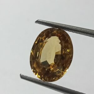 Mantrit (Energized) Yellow Zircon Transparent Stone & Lab Certified 5.18 Carat - Image 2