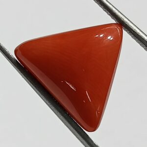Mantrit (Energized) Triangle Red Coral/ Moonga Stone- 9.50 Carat - Image 2