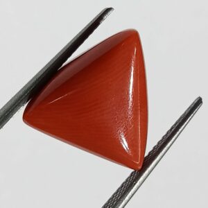 Mantrit (Energized) Triangle Red Coral/ Moonga Stone-9.25  Carat - Image 2