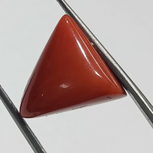 Mantrit (Energized) Triangle Red Coral/ Moonga Stone-16.70 Carat - Image 2