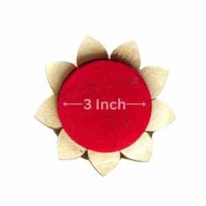 Abhimantrit Shriparni Wooden Lotus Singhaasan (Throne) 3 Inch - Made Of ShriParni Wood - Image 2