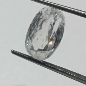 Mantrit (Energized) White Zircon Transparent Stone & Lab Certified 9.79 Carat - Image 3