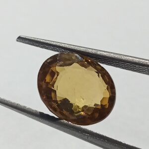 Mantrit (Energized) Yellow Zircon Transparent Stone & Lab Certified 6.32 Carat - Image 3