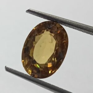 Mantrit (Energized) Yellow Zircon Transparent Stone & Lab Certified 5.15 Carat - Image 3