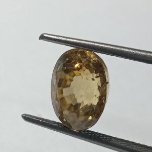 Mantrit (Energized) Yellow Zircon Transparent Stone & Lab Certified 6.03 Carat - Image 2