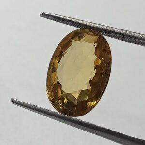 Mantrit (Energized) Yellow Zircon Transparent Stone & Lab Certified 10.40 Carat - Image 3