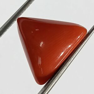 Mantrit (Energized) Triangle Red Coral/ Moonga Stone- 9.50 Carat - Image 1