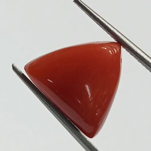Mantrit (Energized) Triangle Red Coral/ Moonga Stone-10.60 Carat - Image 2