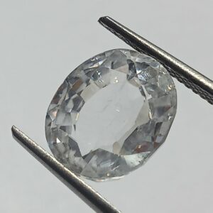 Mantrit (Energized) White Zircon Transparent Stone & Lab Certified 9.12 Carat - Image 1