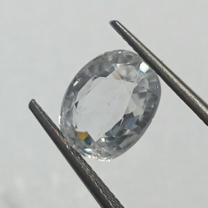 Mantrit (Energized) White Zircon Transparent Stone & Lab Certified 6.25 Carat - Image 1