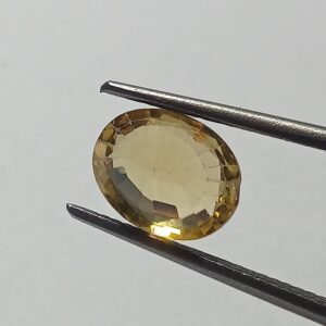 Mantrit (Energized) Yellow Zircon Transparent Stone & Lab Certified 7.30 Carat - Image 1