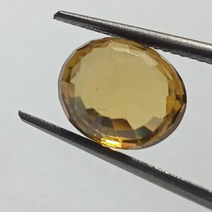 Mantrit (Energized) Yellow Zircon Transparent Stone & Lab Certified 6.32 Carat - Image 1