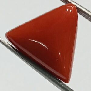 Mantrit (Energized) Triangle Red Coral/ Moonga Stone-14.25 Carat - Image 3