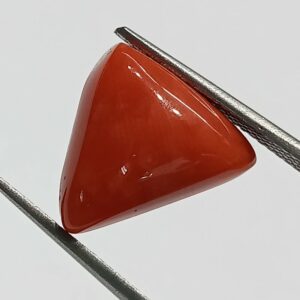 Mantrit (Energized) Triangle Red Coral/ Moonga Stone-8.84 Carat - Image 3
