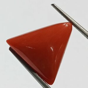 Mantrit (Energized) Triangle Red Coral/ Moonga Stone-16.25 Carat - Image 3