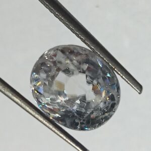 Mantrit (Energized) White Zircon Transparent Stone & Lab Certified 7.32 Carat - Image 2