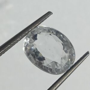 Mantrit (Energized) White Zircon Transparent Stone & Lab Certified 6.25 Carat - Image 3