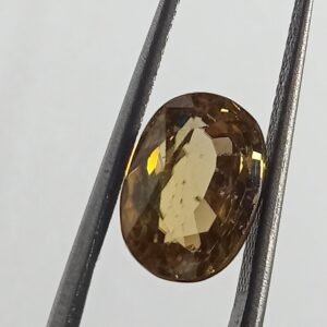 Mantrit (Energized) Yellow Zircon Transparent Stone & Lab Certified 5.54 Carat - Image 3