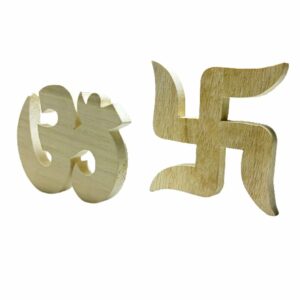 Mantrit (Energized) Authentic Shriparni Wooden ॐ (Om) / 卐  Swastik (Swastika) Combo - Image 4
