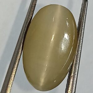 Mantrit (Energized) Cat’s Eye Stone (Lehsunia) & Lab- Certified Gemstone – 6.86 Carat - Image 3
