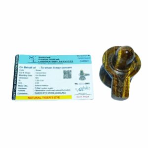 Natural Tiger Eye Shivling Mantrit (Energized) & Certified 100 Gram - Image 5