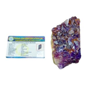 Mantrit (Energized) Natural Amethyst Raw Cluster & Lab- Certified 482 Grams - Image 4