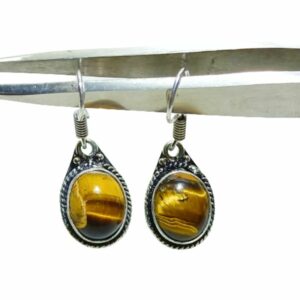 Mantrit (Energized) Tiger Eye Stone jewellery Set - Ring, Pendant & Earrings: Elevate Your Aura - Image 2